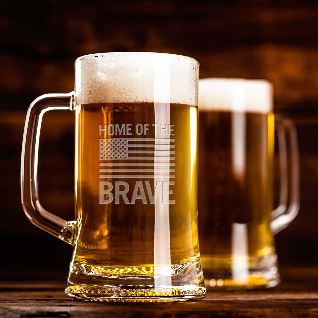 Home of the Brave Beer Mug (Set of 4)