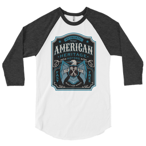 American Heritage 3/4 sleeve raglan shirt